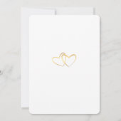Gold Faux Folie Typography Wedding Invitation Kaart (Achterkant)
