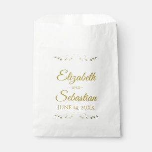 Gold Faux Folie Wedding Favor Bags Bedankzakje