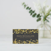 Gold Faux Glitter Confetti | Modern Glitz Visitekaartje (Staand voorkant)