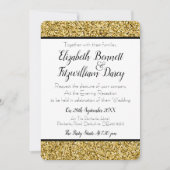 Gold Faux Glitter Evening Kaart (Voorkant)