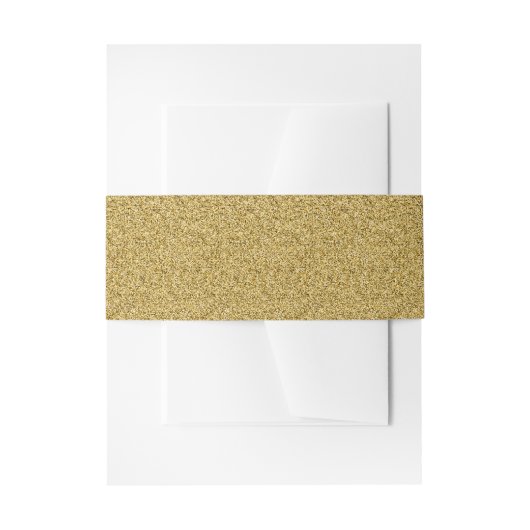 Gold Faux Glitter Invitation Belly Band Uitnodigingen Wikkel (Voorkant Voorbeeld)