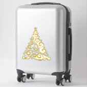 Gold Faux Glitter | kerstboomstructuur Sticker (Koffer)