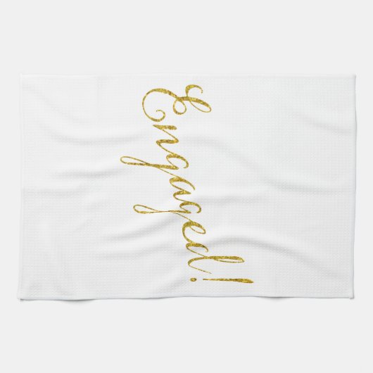 Gold Faux Glitter Metallic Sequins Theedoek (Horizontaal)