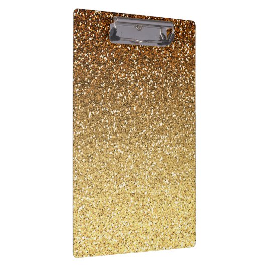 Gold Faux Glitter Ombre Klembord (Rechts)