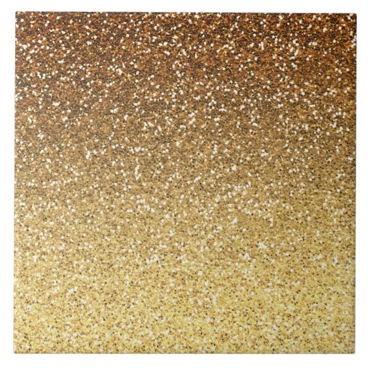 Gold Faux Glitter Ombre Tegeltje (Voorkant)