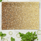 Gold Faux Glitter Ombre Theedoek (Gevouwen)