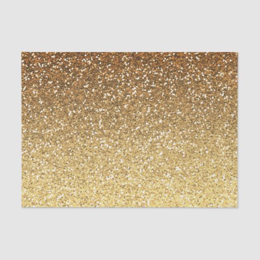 Gold Faux Glitter Ombre Tissuepapier (Voorkant)