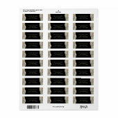 Gold faux glitter Return Address Label (Full Sheet)