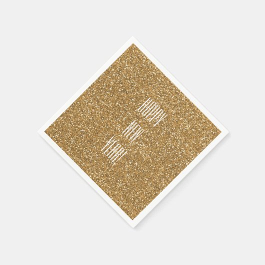 Gold Faux Glitter Servetten (Hoek)