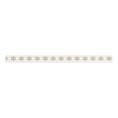 Gold Faux Glitter Snowflakes Grosgrain Lint (Voorkant)