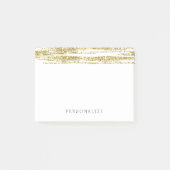 Gold Faux Glitter Stripes Post-it® Notes (Voorkant)