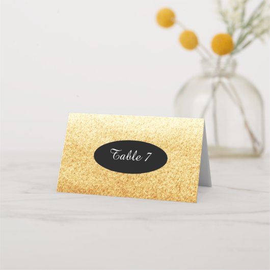 Gold Faux Glitter Table Seating Numbers (Voorkant)