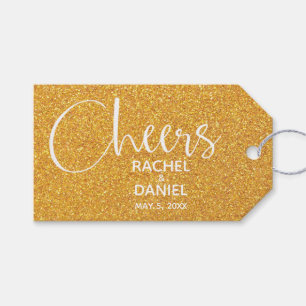 Gold Faux Glitter Wedding Favor Cadeaulabel