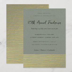 GOLD FAUX GRAY SKETCH STRIPED LINE CORPORATE GEBEU KAART