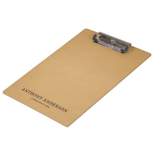 Gold Faux Leather Texture Design Klembord (Gekanteld)