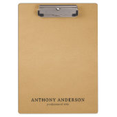 Gold Faux Leather Texture Design Klembord (Voorkant)