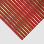 Gold Faux Metallic en Red Stripes Tissuepapier (Detail)