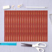 Gold Faux Metallic en Red Stripes Tissuepapier (Craft)
