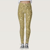 Gold Faux Metallic Gemstone Leggings (Voorkant)