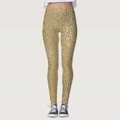 Gold Faux Metallic Leggings (Voorkant)