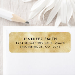 Gold Faux Shimmer Kijk terug op het label Retourad