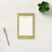 Gold Faux Sparkle Glitter Post-it® Notes (Kantoor)