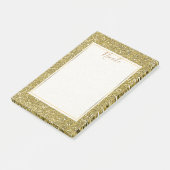 Gold Faux Sparkle Glitter Post-it® Notes (Schuin)