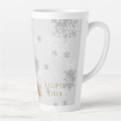 Gold Festive Arbre de Noël Latte Mug (Droite)
