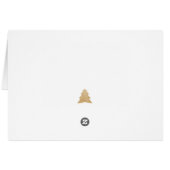 Gold Festive Christmas Tree Carte de voeux de Noël (Dos Horizontal)