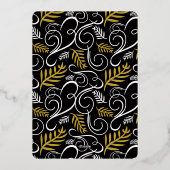 Gold Festive Foliage Prettige feestdagen Foto (Achterkant)