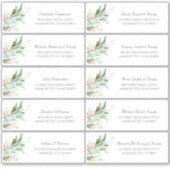 Gold Feuille Green Guest Name Étiquette de adresse (Devant)