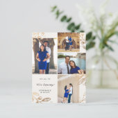 Gold Feuilles 4 Photo Faire-part de grossesse (Debout devant)