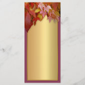 Gold Feuilles Thanksgiving Fall Dinner Menu (Dos)