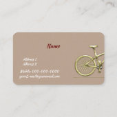 Gold-fiets Visitekaartje (Achterkant)