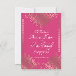 Gold Filigree Indian Kaart