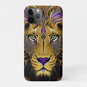 Gold Filigree Lion iPhone 11 Pro Hoesje