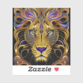 Gold Filigree Lion Sticker (Vel)