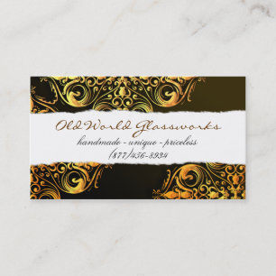 Gold Filigree Visitekaartje