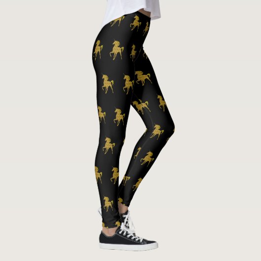 Gold Fire Eenhoorn Leggings (Rechts)