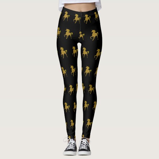 Gold Fire Unicorn Leggings (Devant)
