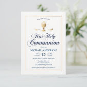 Gold First Community Elegant Invitation Kaart (Staand voorkant)