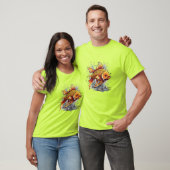 Gold Fish Art Design Vector en Illustrator T-shirt (Unisex)