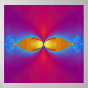 Gold Fish Kiss Poster