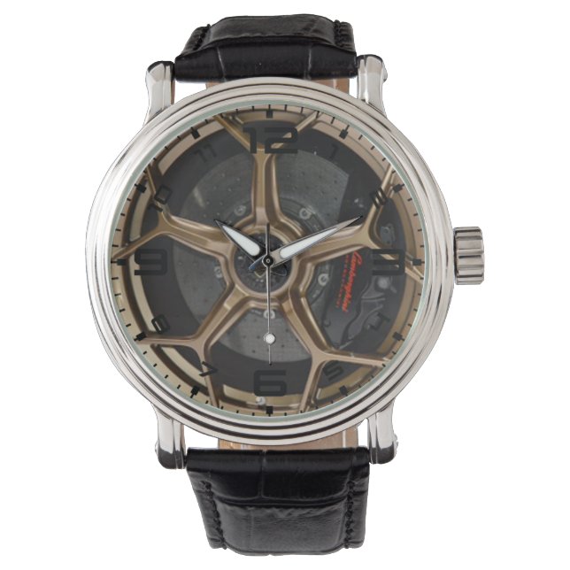 Gold Five Spoke Wheel et Brake Montre Homme (devant)