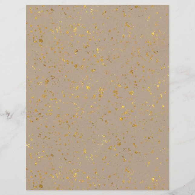 Gold Flecked Scrapbook Paper (Voorkant)