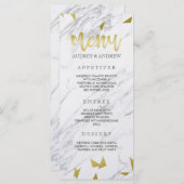 Gold Flecks & Marble Wedding Menu (Voorkant / Achterkant)