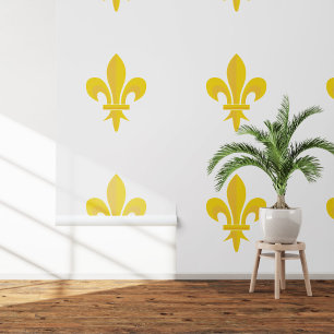 Gold Fleur de Lis Behang