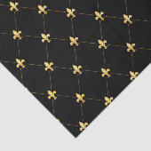 Gold Fleur-de-Lis Black Tissuepapier (Detail)