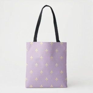 Gold Fleur-de-Lis Dusky Lila Draagtas