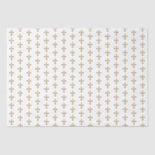Gold Fleur de Lis French Heraldic Pattern  Tissuepapier